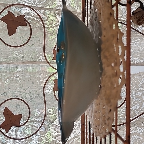 Murano Blue and Gold Glass Art Sculpture - Picture 2 of 3